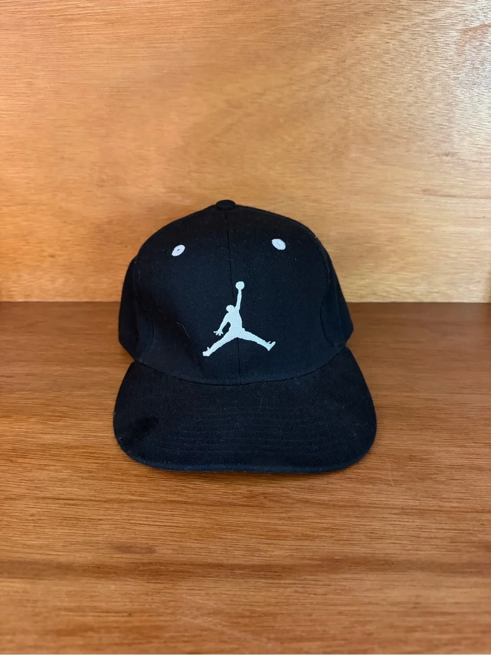 Nike Kids Jordan Black Snapback Hat with White Jumpman Logo